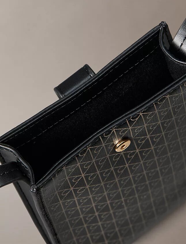 Sac à bandoulière pour téléphone avec logo emblématique sur toute la surface Sac à bandoulière pour téléphone avec logo emblématique sur toute la surface