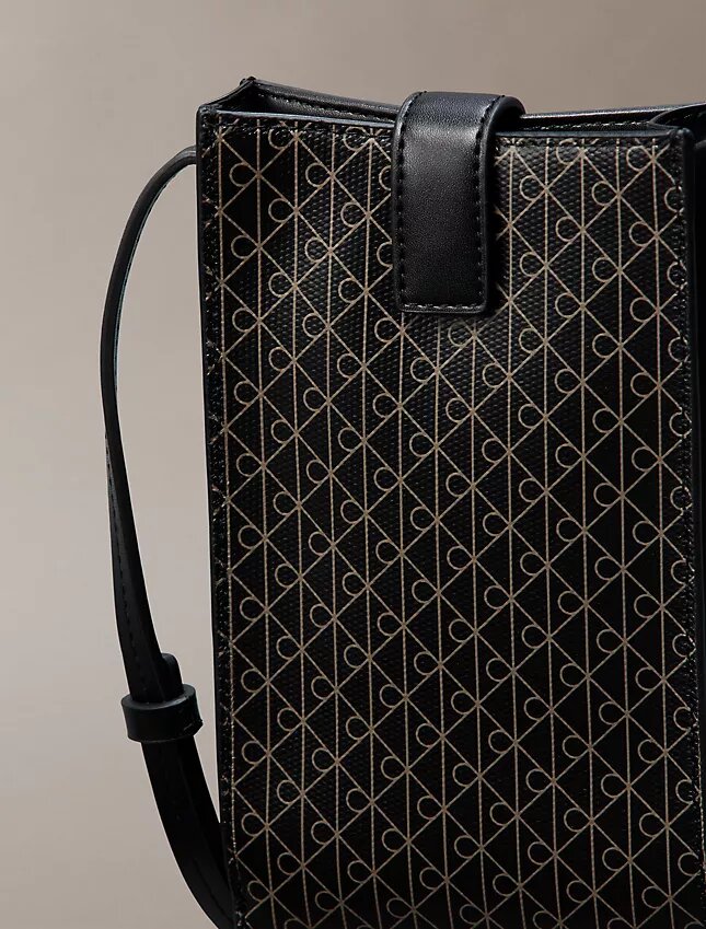 Sac à bandoulière pour téléphone avec logo emblématique sur toute la surface Sac à bandoulière pour téléphone avec logo emblématique sur toute la surface