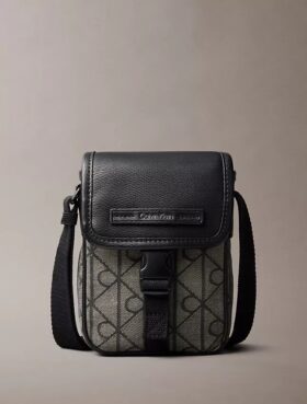 Sac de reporter en jacquard à emblème