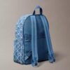 Sac à dos en Denim avec logo emblématique sur toute la surface