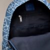 Sac à dos en Denim avec logo emblématique sur toute la surface