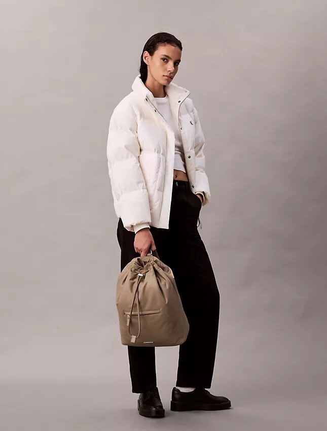Sac à dos en nylon mat à cordon Sac à dos en nylon mat à cordon