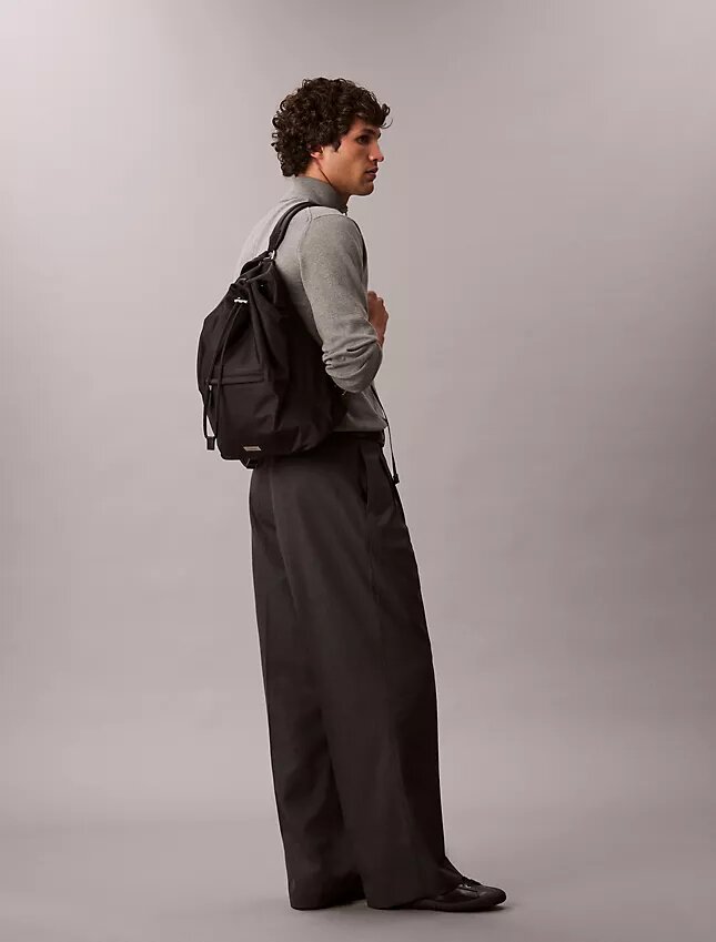Sac à dos en nylon mat à cordon Sac à dos en nylon mat à cordon