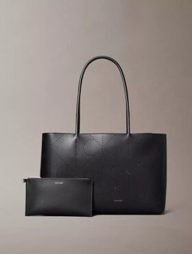 Sac fourre-tout avec logo emblématique perforé