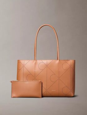 Sac fourre-tout avec logo emblématique perforé Sac fourre-tout avec logo emblématique perforé