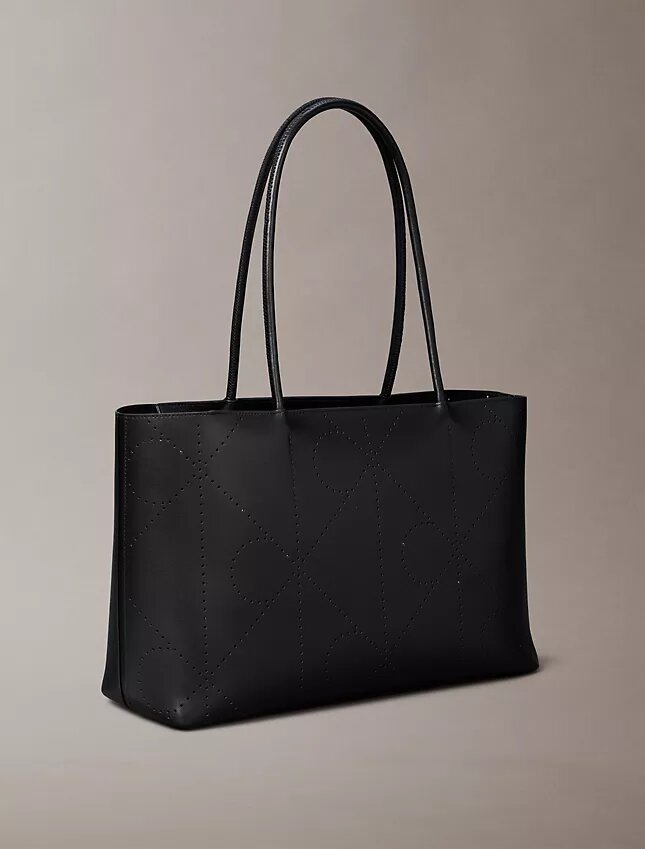 Sac fourre-tout avec logo emblématique perforé Sac fourre-tout avec logo emblématique perforé