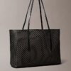 Sac fourre-tout avec logo emblématique sur toute la surface et pochette Sac fourre-tout avec logo emblématique sur toute la surface et pochette