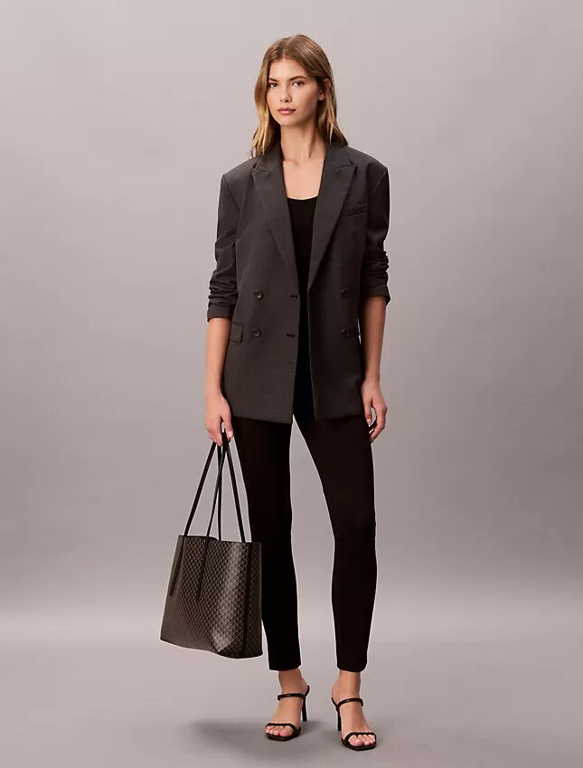 Sac fourre-tout avec logo emblématique sur toute la surface et pochette Sac fourre-tout avec logo emblématique sur toute la surface et pochette