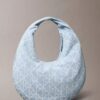 Sac hobo en Denim avec logo emblématique sur toute la surface Sac hobo en Denim avec logo emblématique sur toute la surface