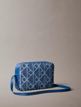 Sac photo en Denim avec logo emblématique sur toute la surface