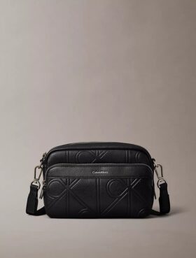 Sac pour appareil photo avec logo en relief sur toute la surface