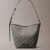 Sac seau en jacquard avec logo emblématique sur toute la surface et pochette Sac seau en jacquard avec logo emblématique sur toute la surface et pochette