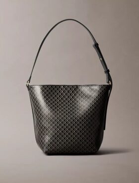 Sac seau à logo emblématique sur toute la surface avec pochette