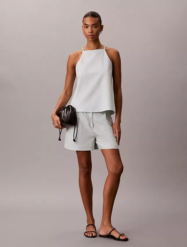 Short ajusté en mélange de lin Short ajusté en mélange de lin