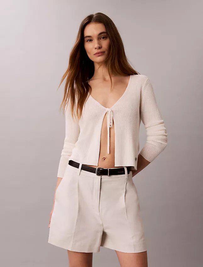 Short ajusté en mélange de lin Short ajusté en mélange de lin