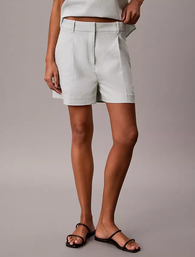 Short ajusté en mélange de lin Short ajusté en mélange de lin