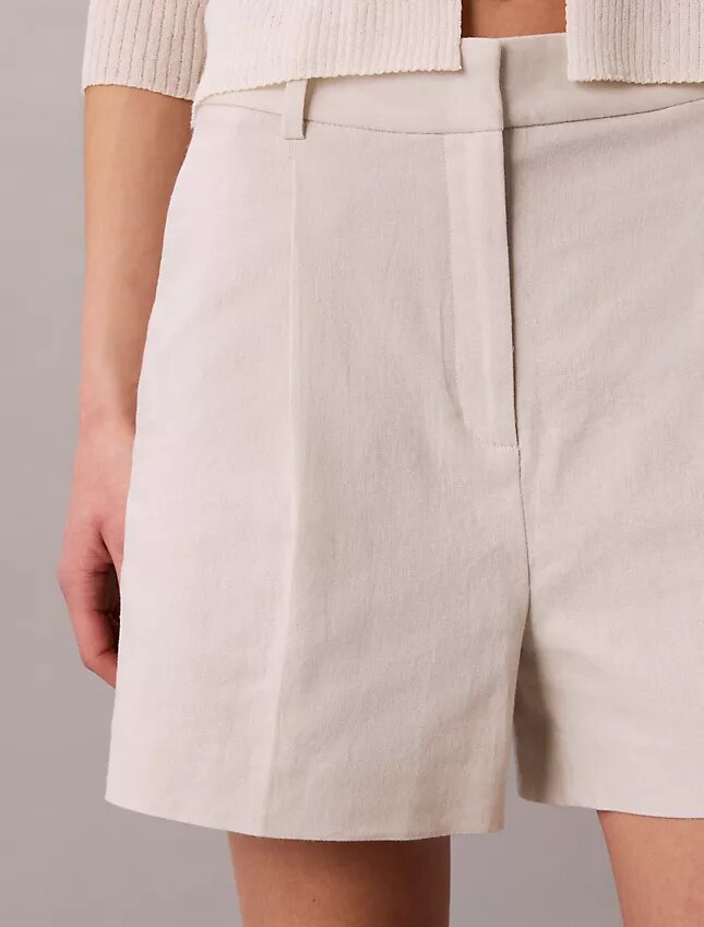 Short ajusté en mélange de lin Short ajusté en mélange de lin