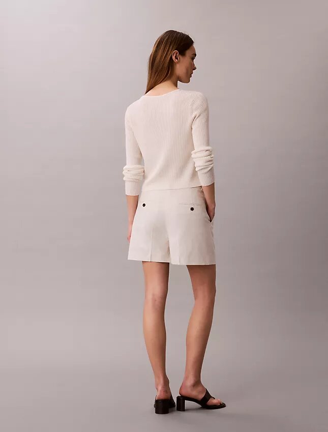 Short ajusté en mélange de lin Short ajusté en mélange de lin
