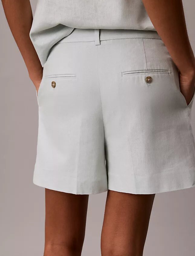 Short ajusté en mélange de lin Short ajusté en mélange de lin