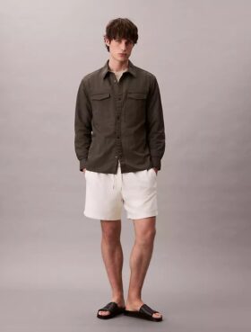 Short bouclé en coton mélangé à enfiler