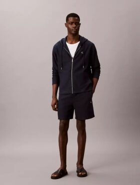 Short bouclé en coton mélangé à enfiler