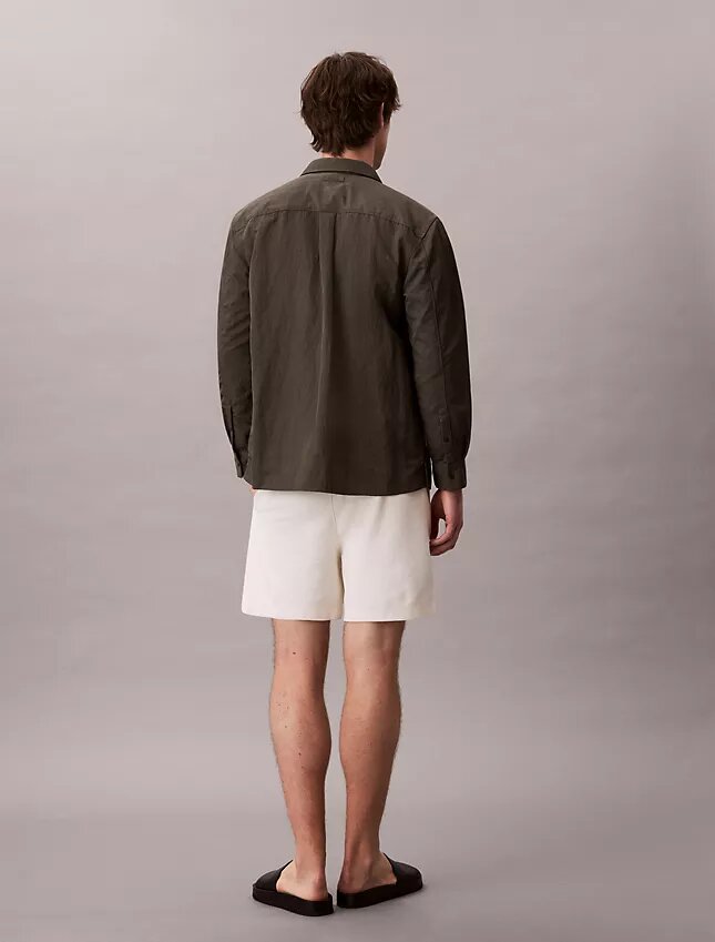 Short bouclé en coton mélangé à enfiler Short bouclé en coton mélangé à enfiler