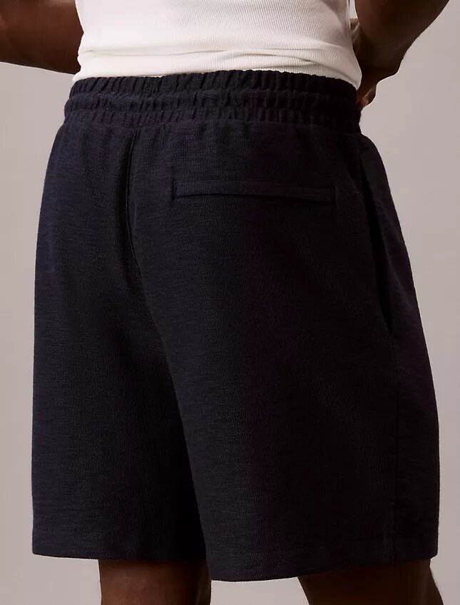 Short bouclé en coton mélangé à enfiler Short bouclé en coton mélangé à enfiler