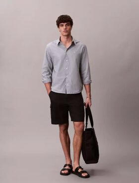Short cargo en mélange de lin