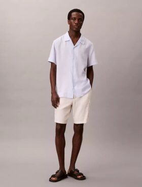 Short cargo en mélange de lin
