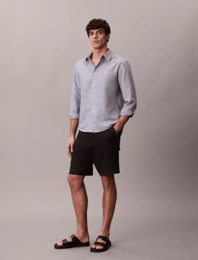 Short cargo en mélange de lin
