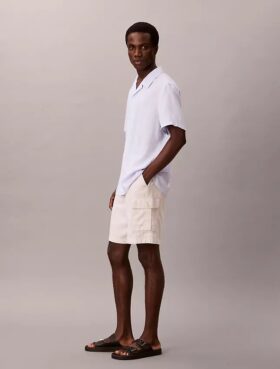 Short cargo en mélange de lin