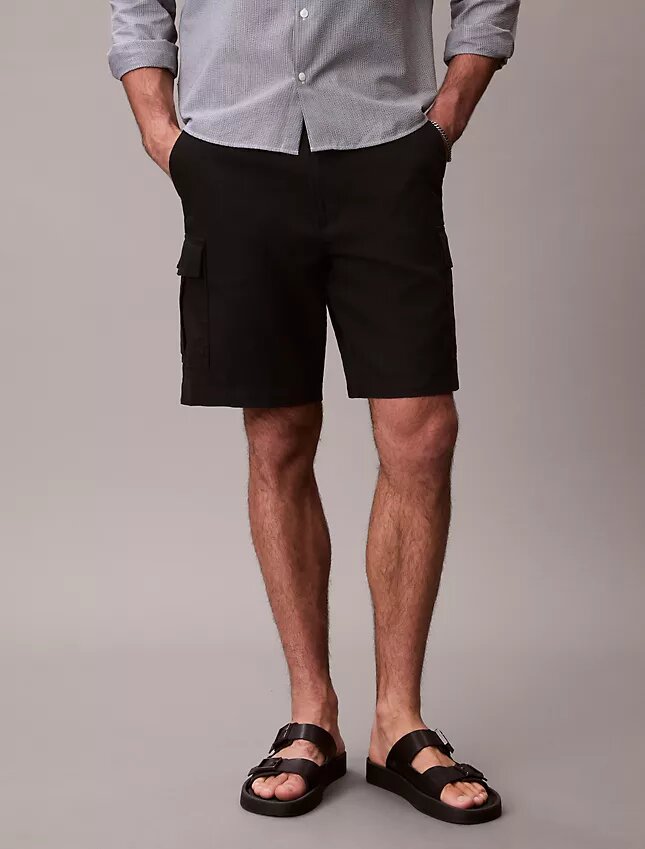 Short cargo en mélange de lin Short cargo en mélange de lin