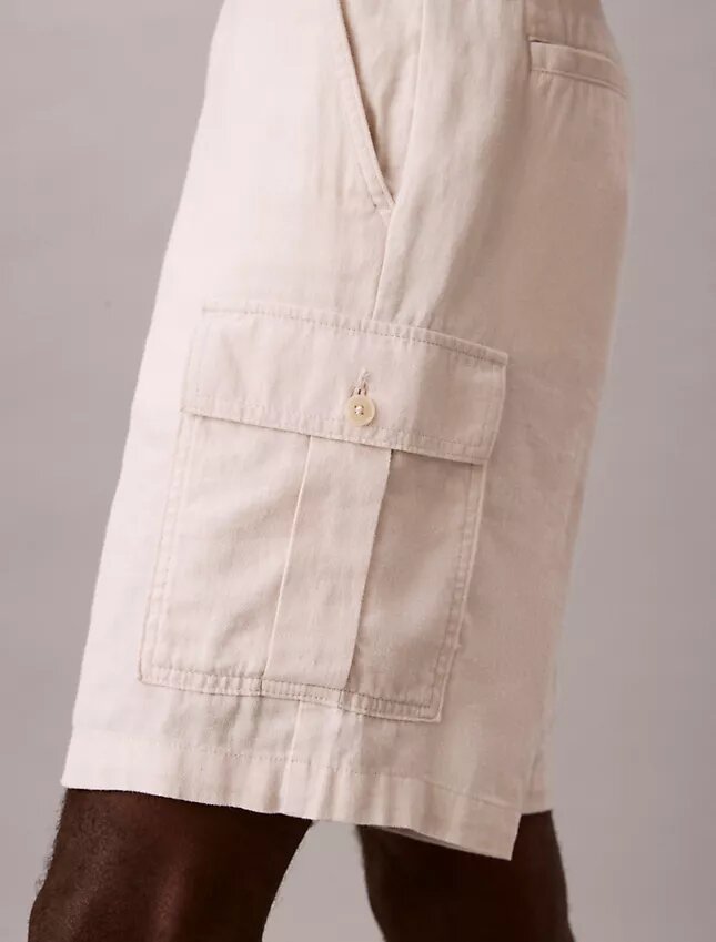 Short cargo en mélange de lin Short cargo en mélange de lin