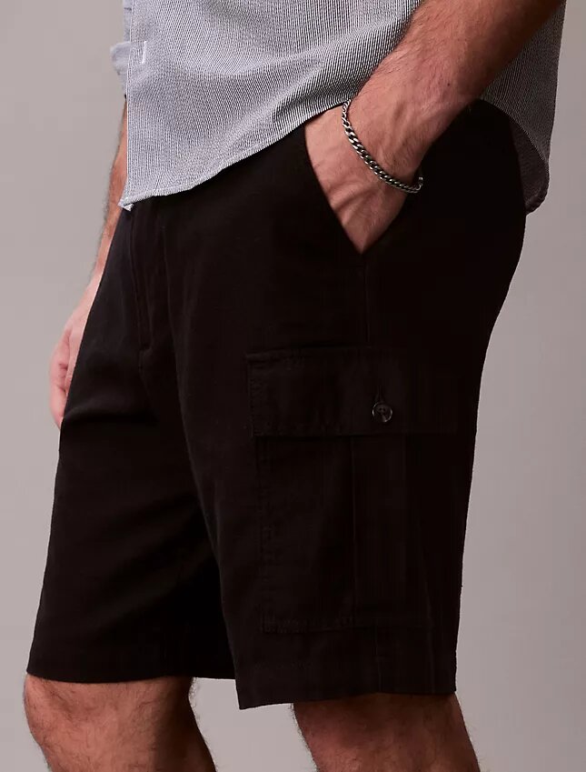 Short cargo en mélange de lin Short cargo en mélange de lin