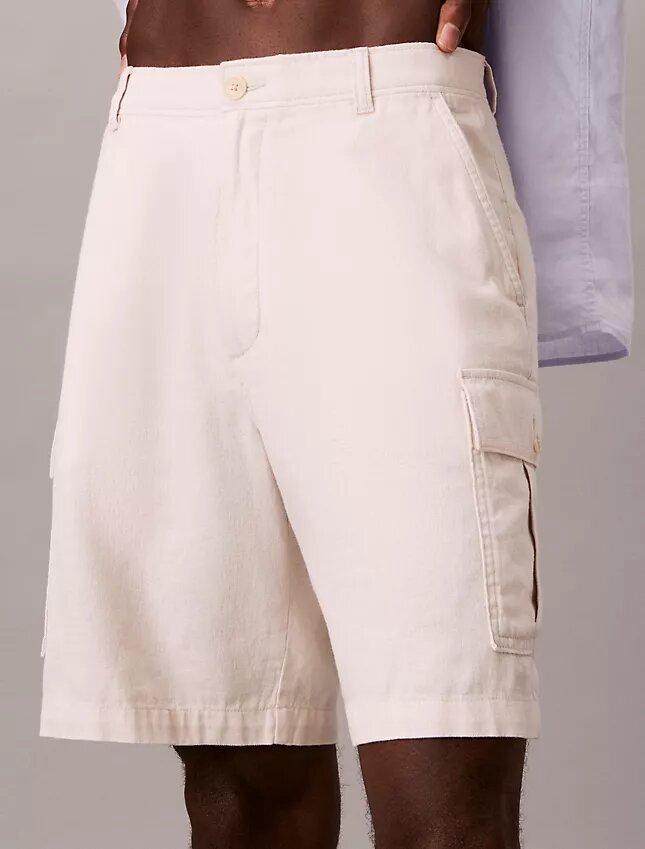 Short cargo en mélange de lin Short cargo en mélange de lin