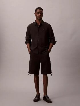 Short cargo en sergé de coton Cotton Stretch