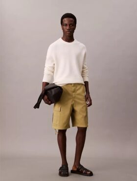Short cargo en sergé de coton Cotton Stretch