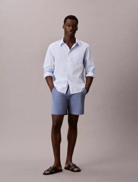 Short chino en coton Cotton Stretch à enfiler