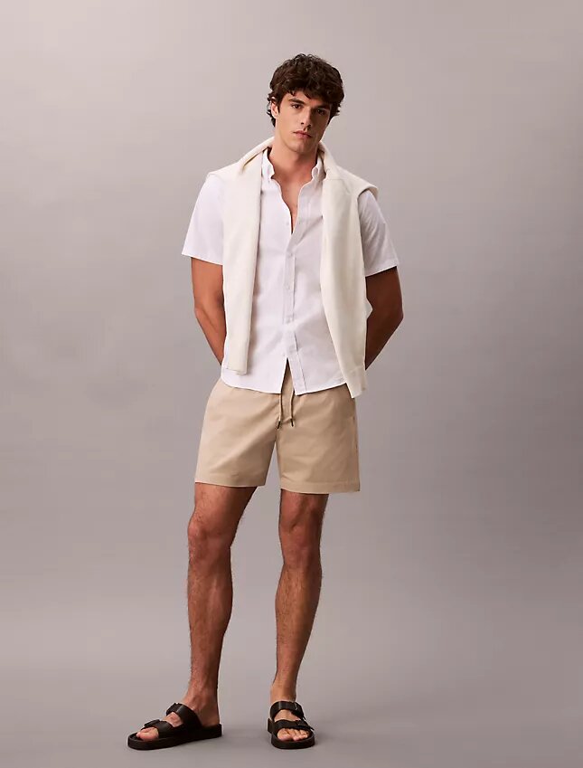 Short chino en coton Cotton Stretch à enfiler Short chino en coton Cotton Stretch à enfiler