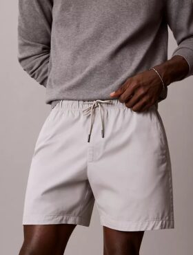 Short chino en coton Cotton Stretch à enfiler
