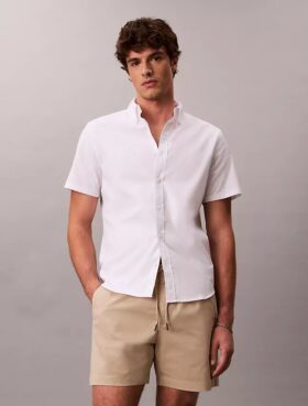 Short chino en coton Cotton Stretch à enfiler