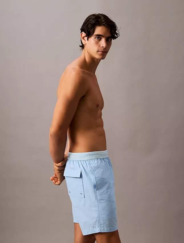 Short de bain à ceinture avec logo Short de bain à ceinture avec logo