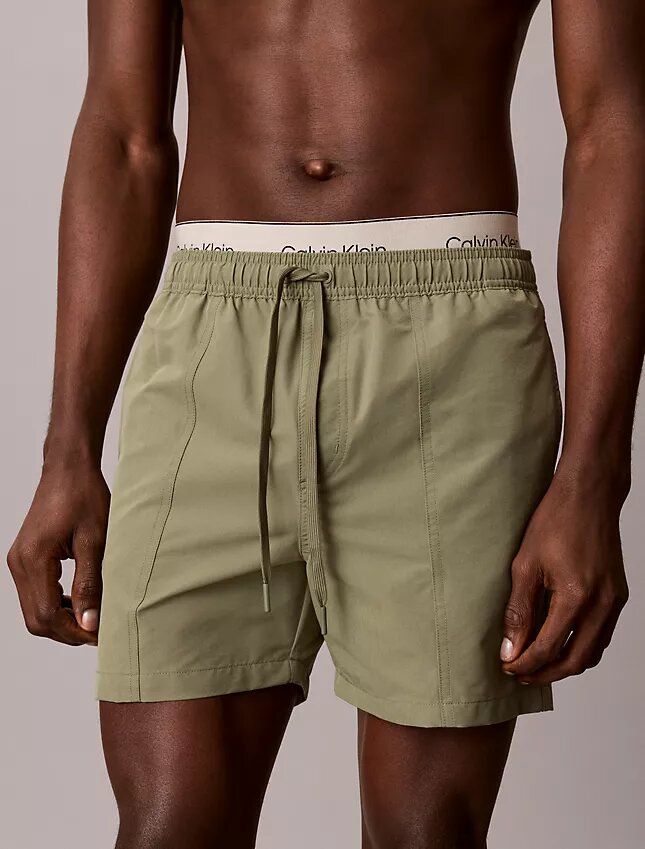 Short de bain à ceinture avec logo Short de bain à ceinture avec logo