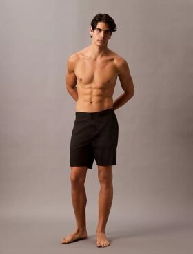 Short de bain uni 18 cm