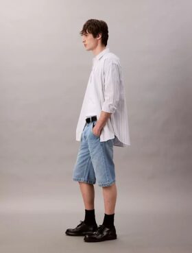 Short de charpentier en denim style années 90