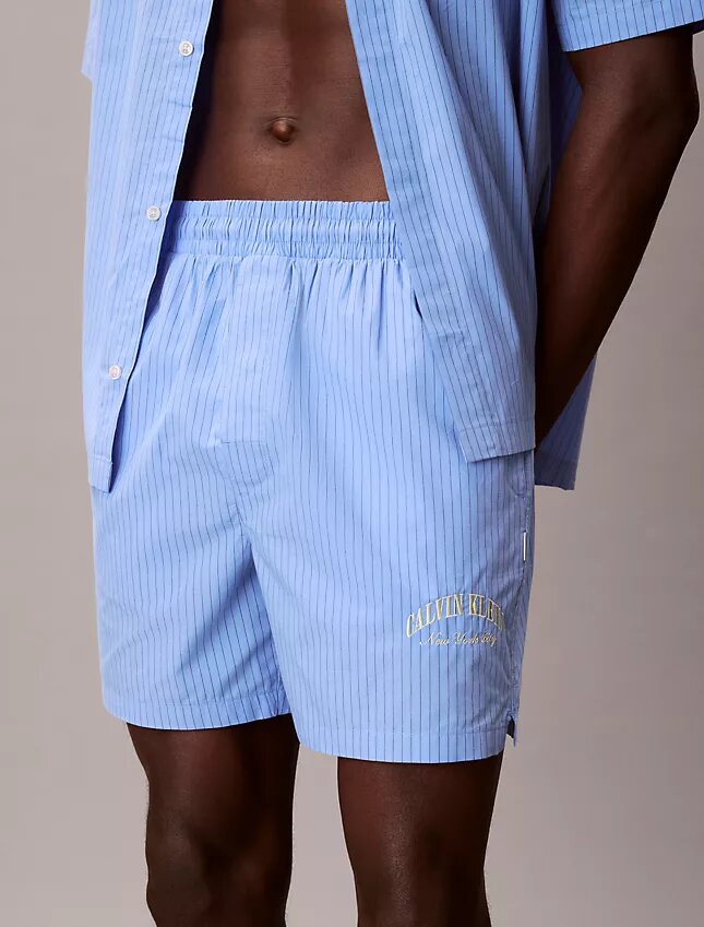 Short de nuit classique en popeline de coton Heritage Short de nuit classique en popeline de coton Heritage