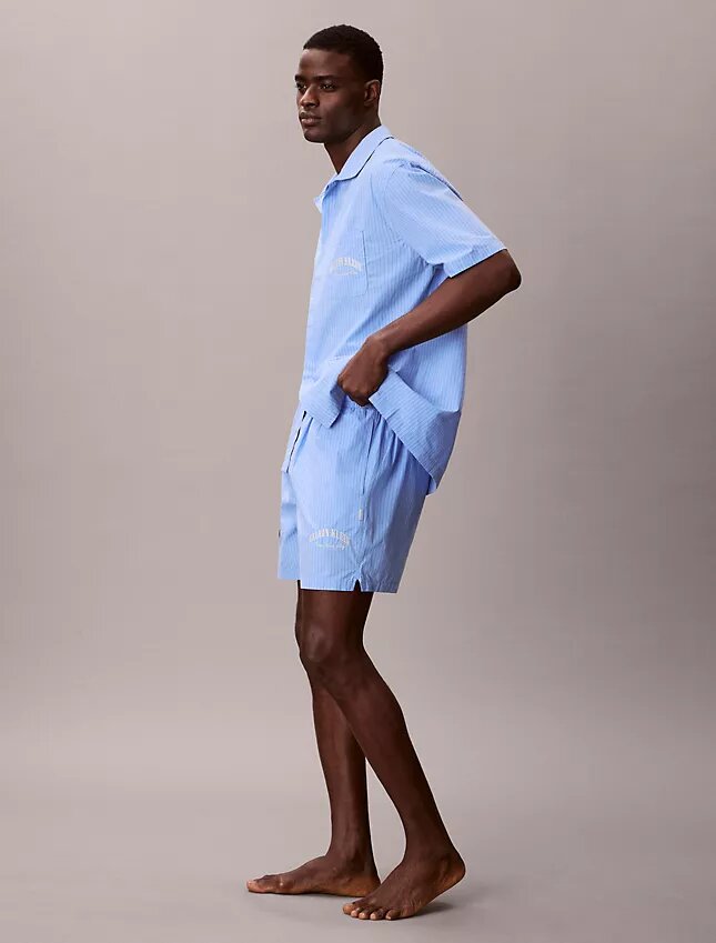 Short de nuit classique en popeline de coton Heritage Short de nuit classique en popeline de coton Heritage