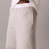 Short de nuit en molleton de coton Icon