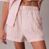 Short de nuit en popeline de coton Short de nuit en popeline de coton