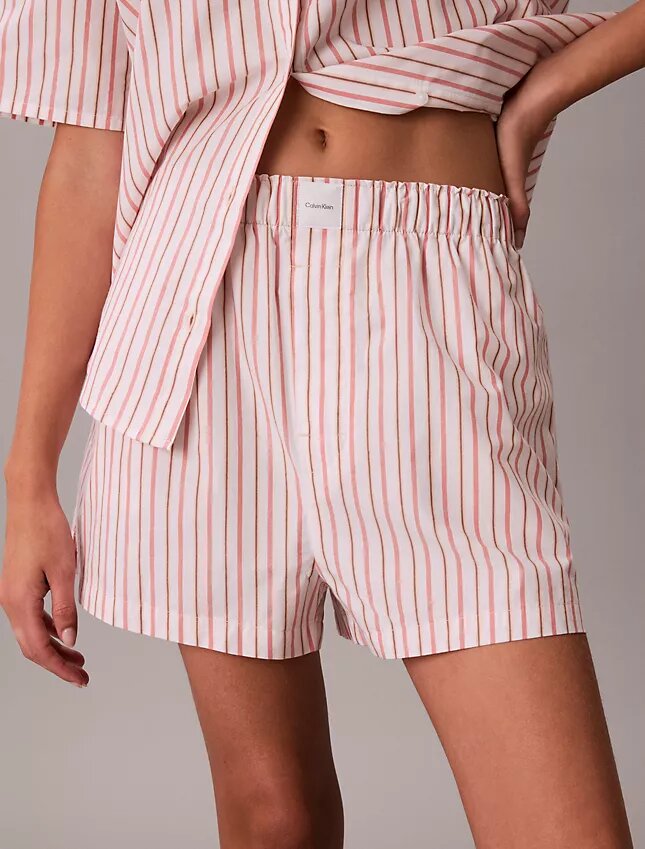 Short de nuit en popeline de coton Short de nuit en popeline de coton